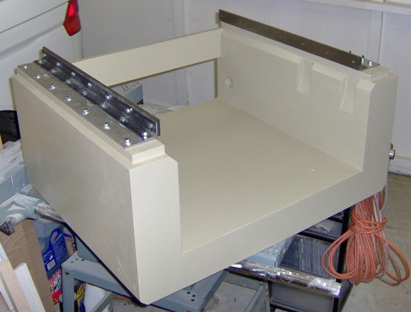 CNC base with rails