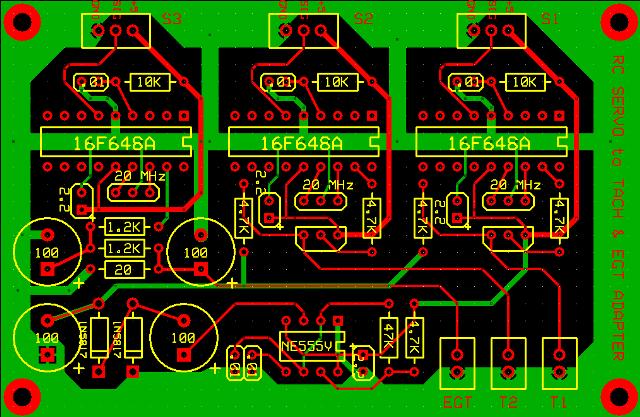 EGT adapter circuit board