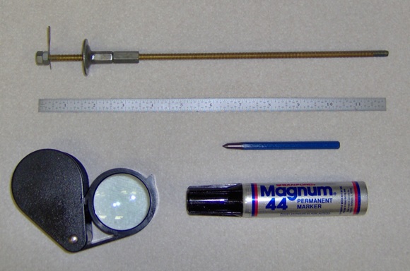 Metal working layout tools.